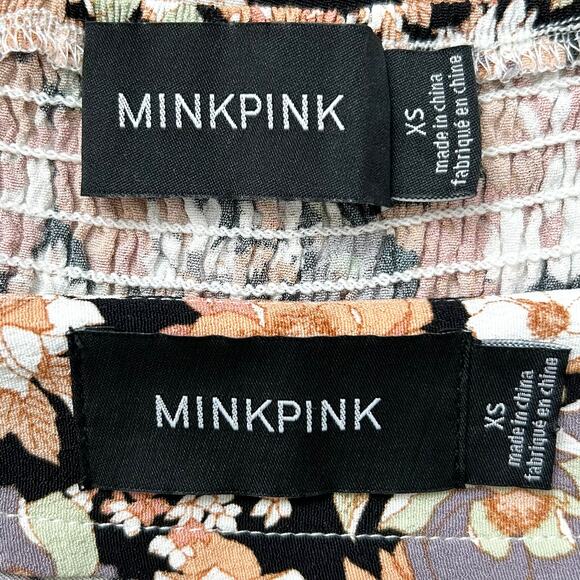 MinkPink Floral Cropped Blouse Midi Skirt Matching Set - Picture 10 of 10